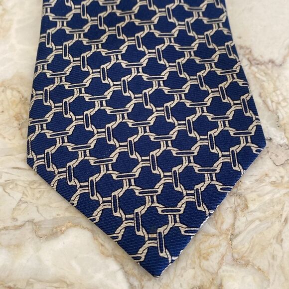 Celine Macadam 100% Silk Tie - Picture 5 of 9